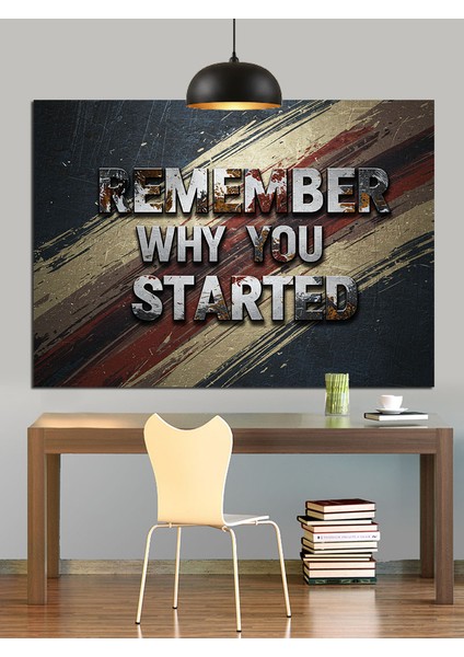 Neden Başladığını Hatırla Yazısı Dekoratif Kanvas - Mdf Ahşap Tablo fırsatları