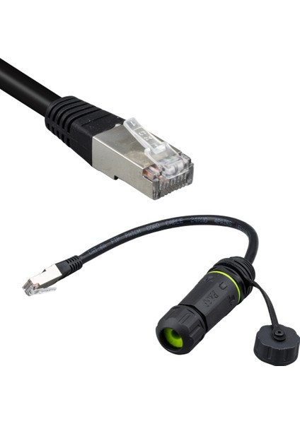 MN810XF Erkek–Dişi IP68 Su Geçirmez RJ45 Konnektör | Cat6 Kablolu Dış Mekân Ağ Bağlantısı fiyatları