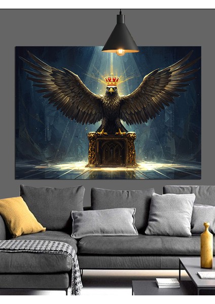 Yükselen Kral Kartal Dekoratif Kanvas - Mdf Ahşap Tablo modelleri