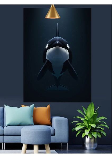 Okyanusta Balina Dekoratif Kanvas - Mdf Ahşap Tablo fiyatları
