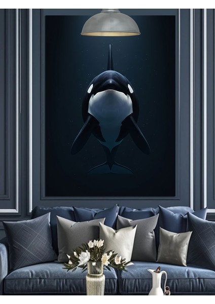 Okyanusta Balina Dekoratif Kanvas - Mdf Ahşap Tablo indirimleri