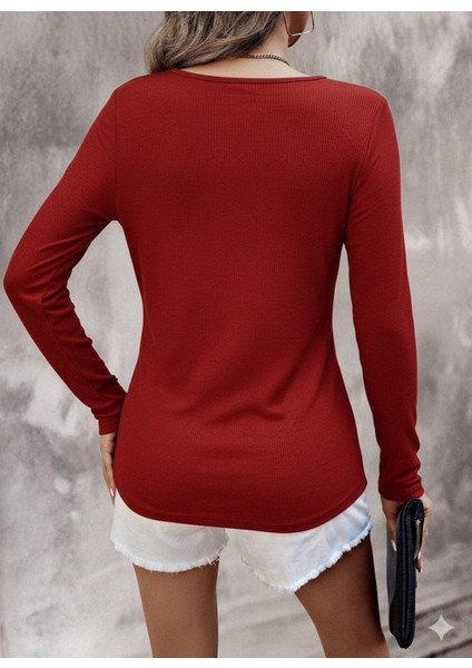 Kadın Likralı Kaşkorse Dik Yaka Bluz | Fitilli Uzun Kol Esnek Leopar Desenli Spor Şık Bluz modelleri