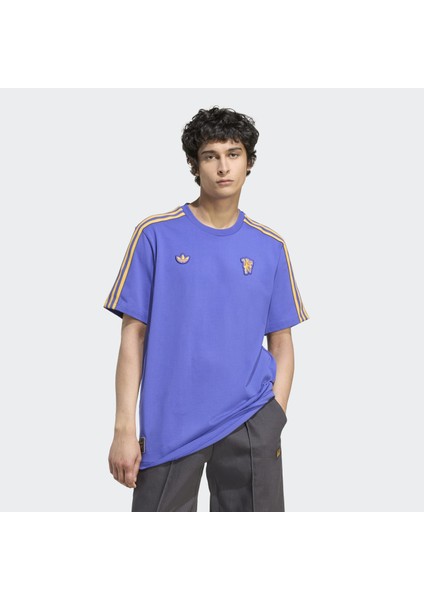 Adidas Manchester United Terrace Icons Erkek Mavi Tişört - JN2823