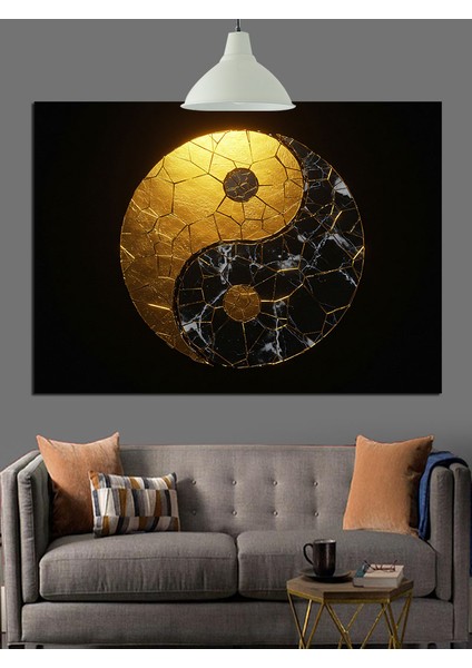 Yin Yang Sembolü Dekoratif Kanvas - Mdf Ahşap Tablo indirimleri