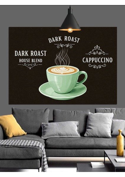 Cappuccino Kahve Dekoratif Kanvas - Mdf Ahşap Tablo fırsatları