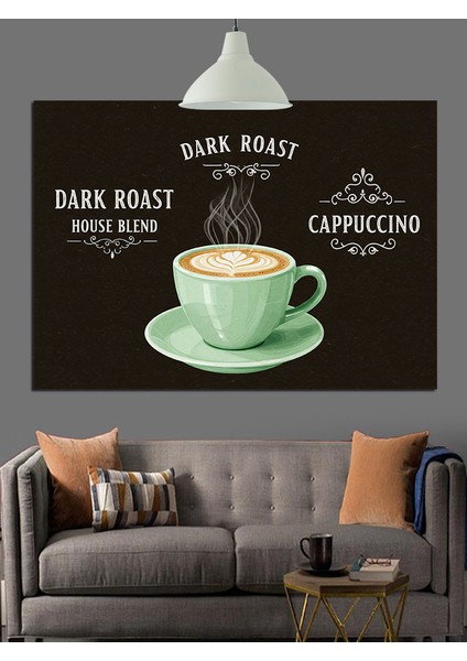 Cappuccino Kahve Dekoratif Kanvas - Mdf Ahşap Tablo indirimleri