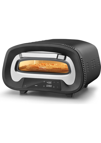 Pizzachef 430° Elektrikli Pizza Fırını - 8 Programlı, 430°C Taş Fırın Deneyimi ve 33X33 cm Cordierit Taş (Paslanmaz Çelik Tasarım)