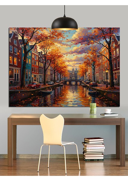 Sonbahar Amsterdam Dekoratif Kanvas - Mdf Ahşap Tablo modelleri