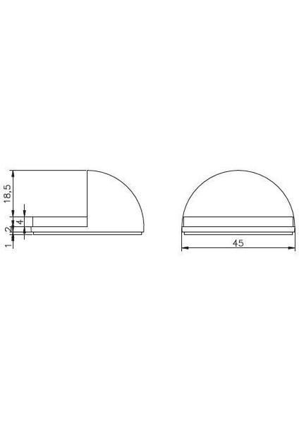 Kapı Stoperi Yapışkanlı Mat - 5 Adet fiyatları