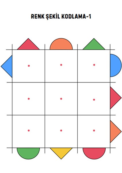Renk Şekil Kodlama Seti (Cırt Cırtlı) – 3-9 Yaş fırsatları
