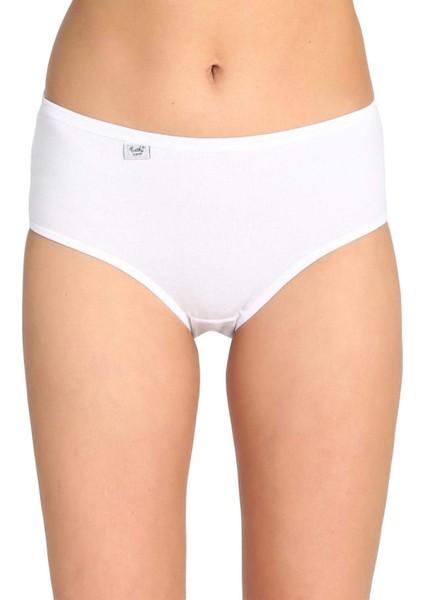 4 Adet Tutku Kadın Yüksek Bel Bato Ince Lastik Külot Beyaz modelleri