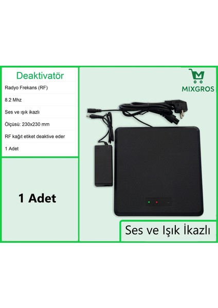 Kağıt Etiket Öldürücü Deaktivatör Rf Radyo Frekans Ses ve Işık Ikazlı