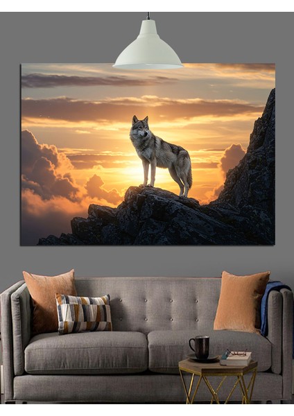 Kurt Gün Işığı Manzara Dekoratif Kanvas - Mdf Ahşap Tablo