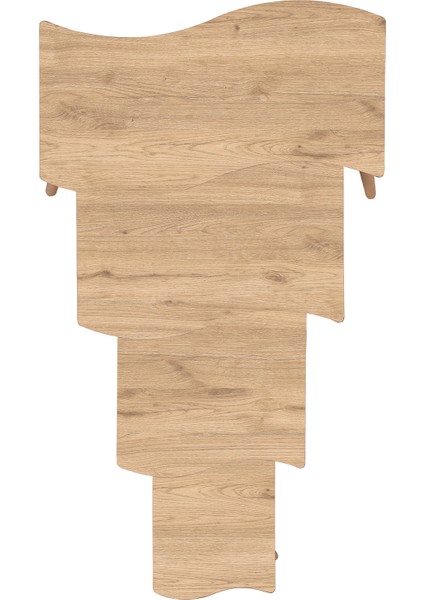 Salsa 4lü Dörtlü Mdf Ahşap Zigon Sehpa Meşe indirimleri