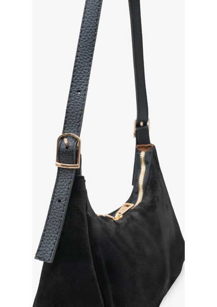 Sable Kadın Hakiki Deri Günlük Çanta Siyah Süet modelleri