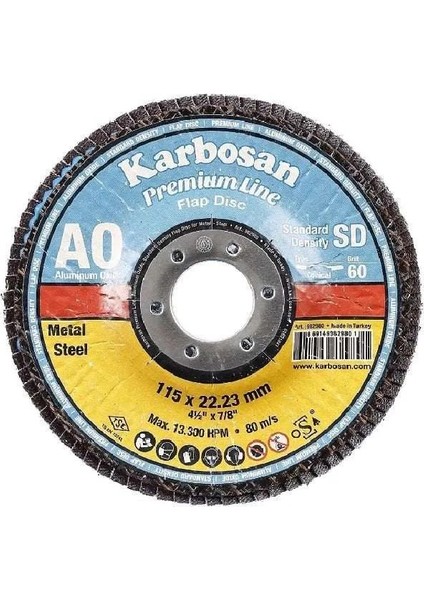 115 x 22.23 Alüminyum Oksitpremium Line Flap Disk