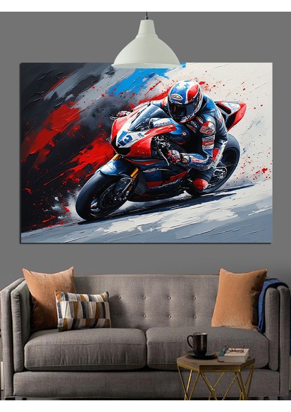 Motosiklet Hız Soyut Sanat Dekoratif Kanvas - Mdf Ahşap Tablo modelleri