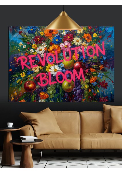 Yeniden Doğuş Bloom Yazı Dekoratif Kanvas - Mdf Ahşap Tablo modelleri