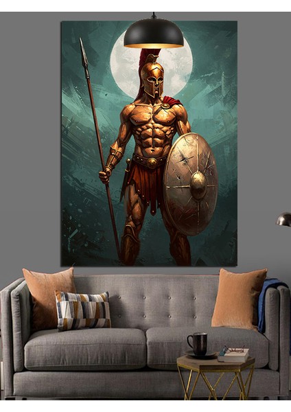Yunan Savaşçısı Dekoratif Kanvas - Mdf Ahşap Tablo indirimleri
