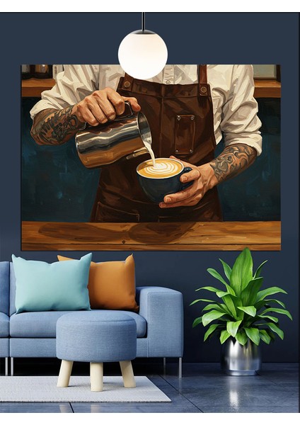 Kahve Dökme Sanatı Dekoratif Kanvas - Mdf Ahşap Tablo fırsatları