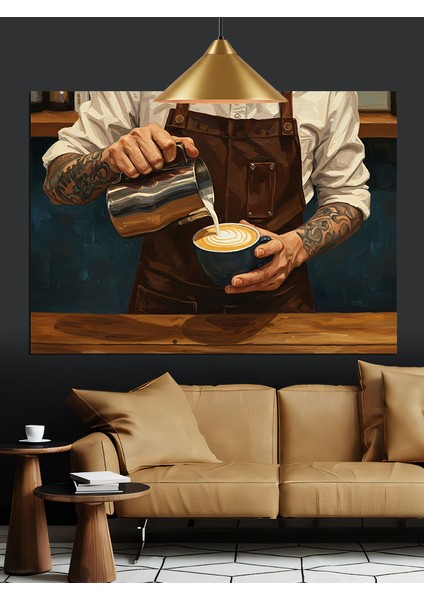 Kahve Dökme Sanatı Dekoratif Kanvas - Mdf Ahşap Tablo indirimleri