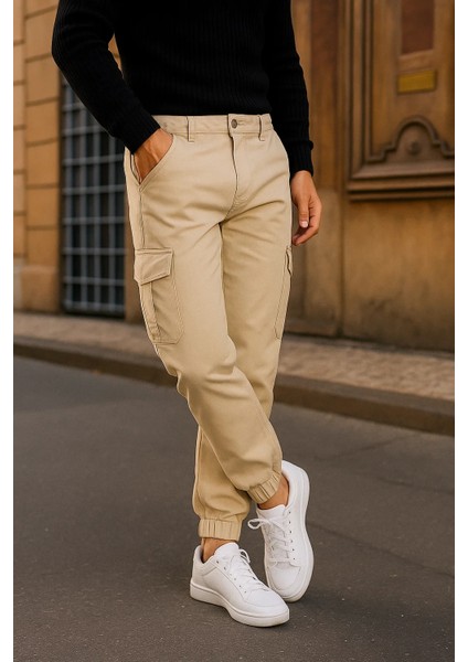 Erkek Trend Lastikli Yüksek Bel Taş Kargo Pantolon modelleri