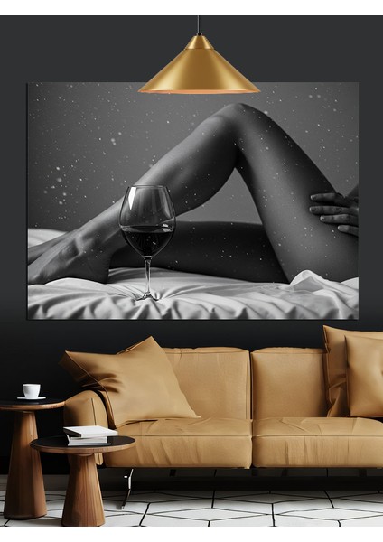 Uzun Bacaklı Yatan Kadın Figürü Dekoratif Kanvas - Mdf Ahşap Tablo modelleri