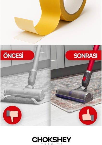 Halı Kilim Sabitleme Yapıştırma Kaydırmaz Çift Taraflı Bant 48mmx5mt- 1 Adet fiyatları
