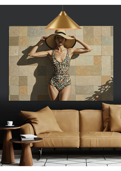 Mayolu Kadın Dekoratif Kanvas - Mdf Ahşap Tablo fiyatları