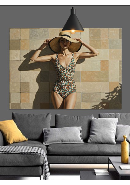 Mayolu Kadın Dekoratif Kanvas - Mdf Ahşap Tablo modelleri