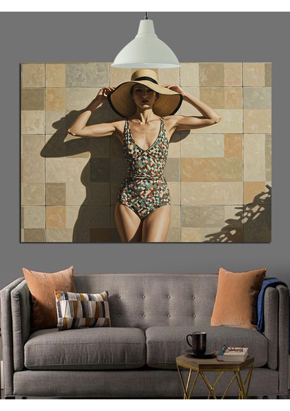 Mayolu Kadın Dekoratif Kanvas - Mdf Ahşap Tablo fırsatları