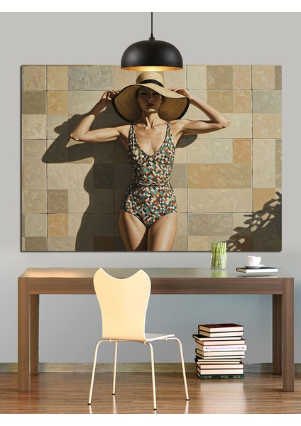 Mayolu Kadın Dekoratif Kanvas - Mdf Ahşap Tablo indirimleri