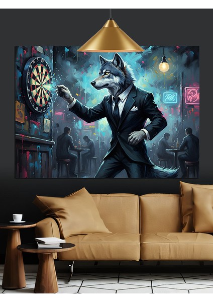 Kurt Adam Dart Tahtası Dekoratif Kanvas - Mdf Ahşap Tablo modelleri