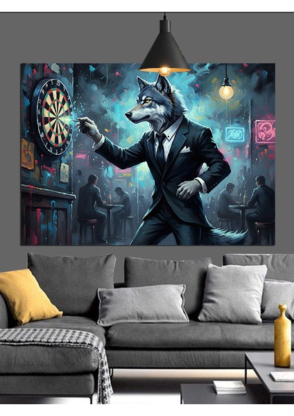 Kurt Adam Dart Tahtası Dekoratif Kanvas - Mdf Ahşap Tablo fırsatları