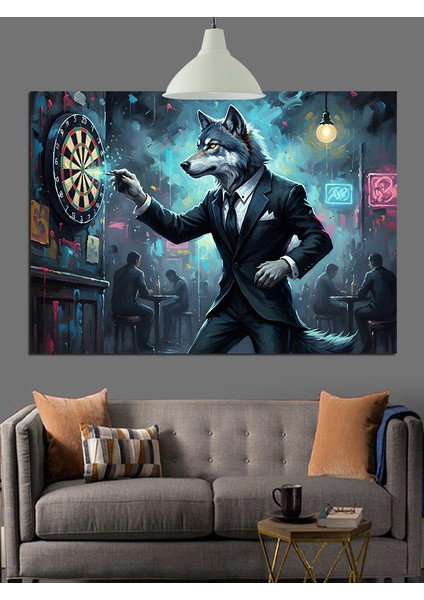 Kurt Adam Dart Tahtası Dekoratif Kanvas - Mdf Ahşap Tablo indirimleri