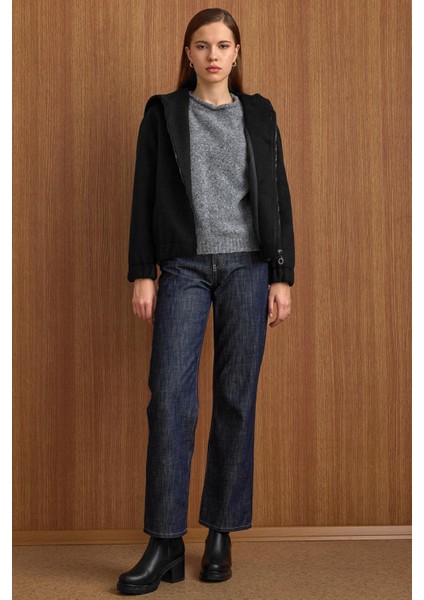 Kapüşonlu Beli Lastikli Oversize Kısa Kaban SİYAH 3162 fırsatları