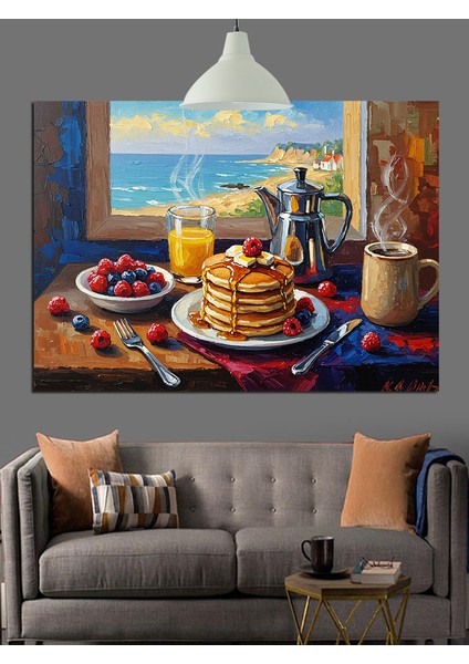 Kahvaltı Masa Üstü Gözleme Dekoratif Kanvas - Mdf Ahşap Tablo indirimleri