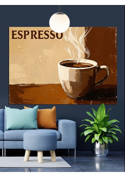 Espresso Kahve Fincanı Sanatı Dekoratif Kanvas - Mdf Ahşap Tablo fırsatları