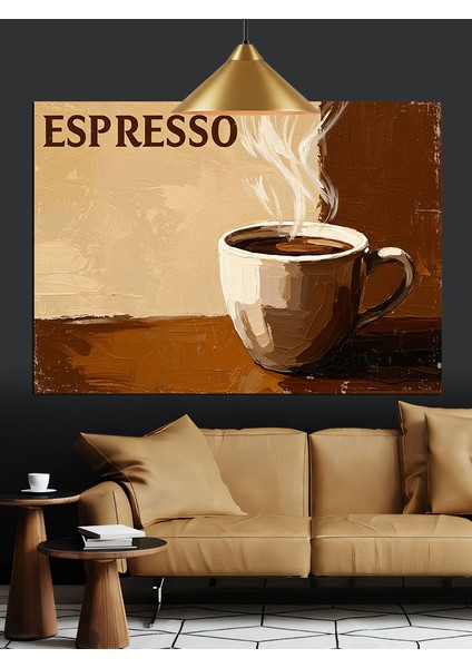 Espresso Kahve Fincanı Sanatı Dekoratif Kanvas - Mdf Ahşap Tablo indirimleri