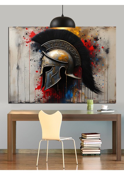 Yunan Savaş Başlığı Kask Sanat Dekoratif Kanvas - Mdf Ahşap Tablo indirimleri