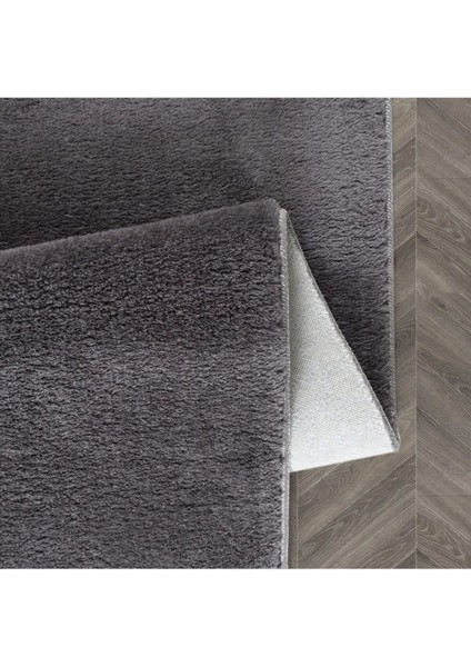 Yıkanabilir Kaymaz Taban Post Peluş Banyo Paspası Üçlü Takım Gri mt fiyatları