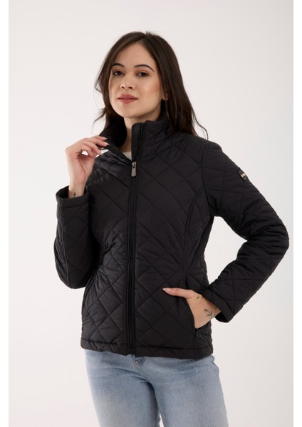 Kadın Baklava Desen Mevsimlik Mont – Hafif Dolgulu, Dik Yaka, Fit Siluet 8787 modelleri