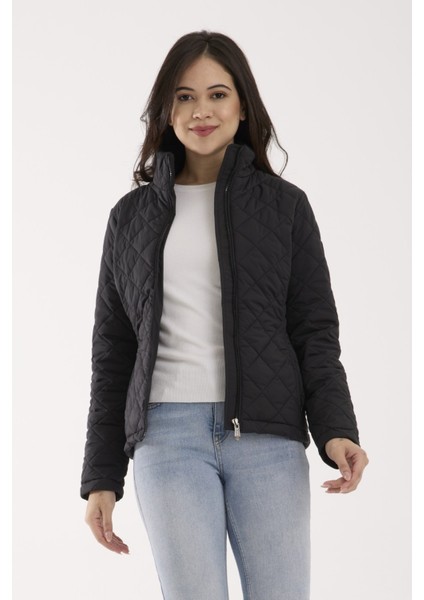 Kadın Baklava Desen Mevsimlik Mont – Hafif Dolgulu, Dik Yaka, Fit Siluet 8787 indirimleri