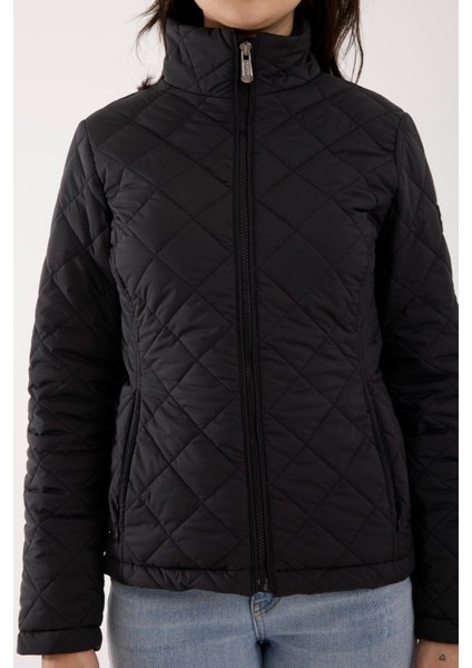 Kadın Baklava Desen Mevsimlik Mont – Hafif Dolgulu, Dik Yaka, Fit Siluet 8787