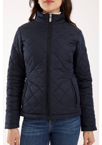 Kadın Baklava Desen Mevsimlik Mont – Hafif Dolgulu, Dik Yaka, Fit Siluet 8787