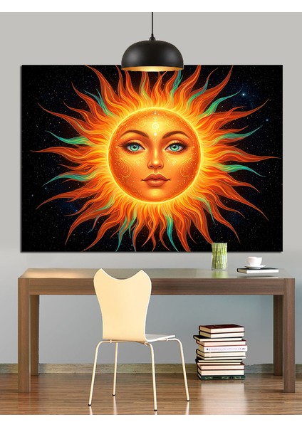 Güneş Yüzü Parlak Işık Enerji Dekoratif Kanvas - Mdf Ahşap Tablo fiyatları