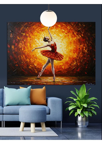 Bale Dansçısı Kırmızı Tütü Dekoratif Kanvas - Mdf Ahşap Tablo modelleri