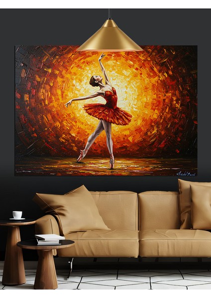 Bale Dansçısı Kırmızı Tütü Dekoratif Kanvas - Mdf Ahşap Tablo fırsatları