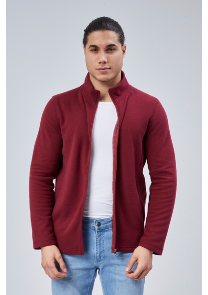 Mooncover Unisex Italyan Polar Fermuarlı Cepli Sweatshirt