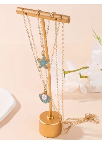 Yıldız Kabuğu Kolye ve Küpe Set fiyatları
